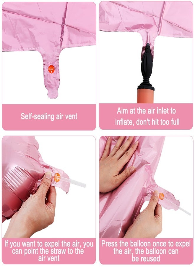 تونيفول بالونات تونيفول الكبيرة على شكل حرف A باللون الوردي مقاس 40 بوصة، بالونات مايلر عملاقة من رقائق الألومنيوم، مثالية لحفلات أعياد الميلاد، والذكرى السنوية، وحفلات استقبال المولود، وحفلات الزفاف، والديكورات. - Image 3