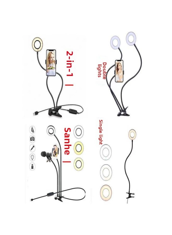 general Desktop Clip Double Lamp Two-in-One Clip Table Lamp LED Vientiane Hose Adjusting Reading Lamp Live Light-Specifications:Three-in-one Fill Light (double Lamp)  - Image 4