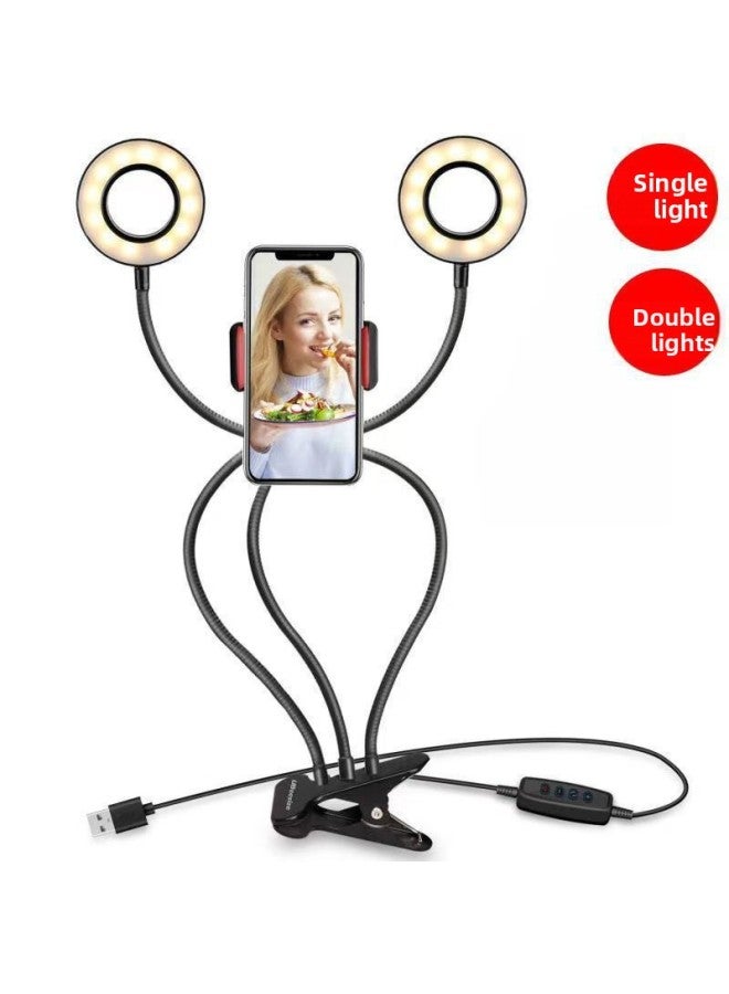 general Desktop Clip Double Lamp Two-in-One Clip Table Lamp LED Vientiane Hose Adjusting Reading Lamp Live Light-Specifications:Three-in-one Fill Light (double Lamp)  - Image 2