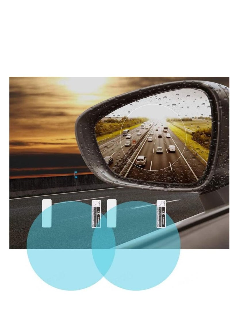Oval car mirror screens to preserve the purity of the image of the car mirrors from water in rain and fog protective film for car rear view mirrors sticker high resolution rear view mirror (circular)