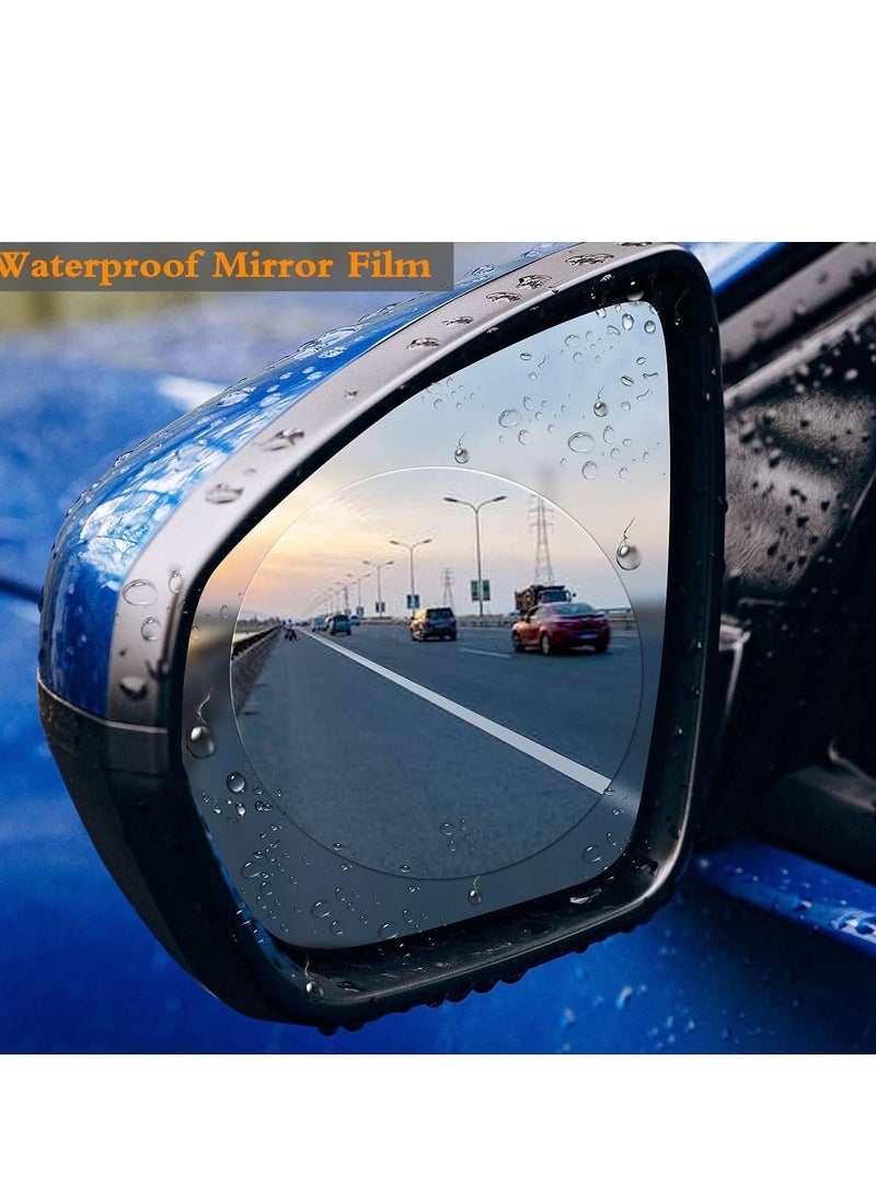 Oval car mirror screens to preserve the purity of the image of the car mirrors from water in rain and fog protective film for car rear view mirrors sticker high resolution rear view mirror (circular)