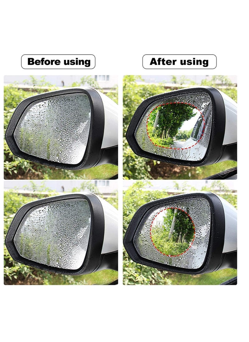 Oval car mirror screens to preserve the purity of the image of the car mirrors from water in rain and fog protective film for car rear view mirrors sticker high resolution rear view mirror (circular)