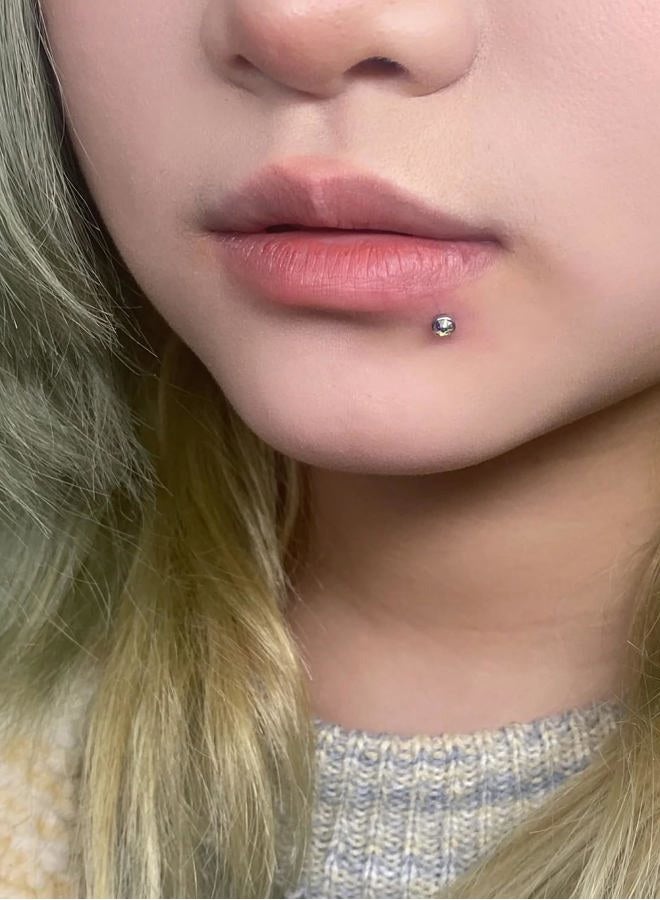Yaalozei 20G 16G 14G 12G Lip Labret Medusa Monroe Rings Studs Surgical Steel Tragus Helix Cartilage Earring Stud Rings Piercing Jewelry Bar Length 8mm 10mm 12mm Mix Color 18PCS, 16G(1.2mm)-8/10/12mm - Image 4