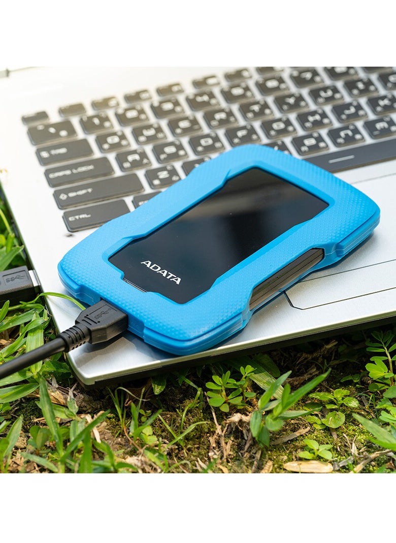 ADATA ADATA HD330 5TB USB 3.0، إطار خارجي صدمة ممتصة عالي السرعة، قرص صلب محمول رفيع إضافي مقاوم للماء، (5TB أزرق)  - Image 2