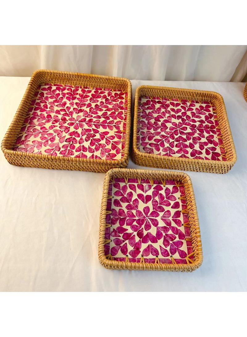 general 3-Piece Vegetable Fruit Storage Basket Dim Sum Tray - Image 1