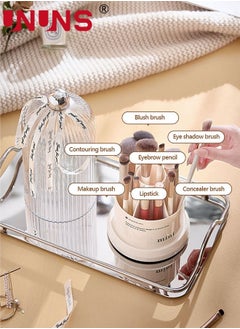 360 Rotating Desk Organizer,Rotatable Spinning Brush Holder,Dustproof Brush Organizer Dresser Desktop Holder For Daily Items - pzsku/Z941A2AD1B0479738297DZ/45/_/1688044348/2e7870a6-e695-4b57-87cf-a1fed6dc8983