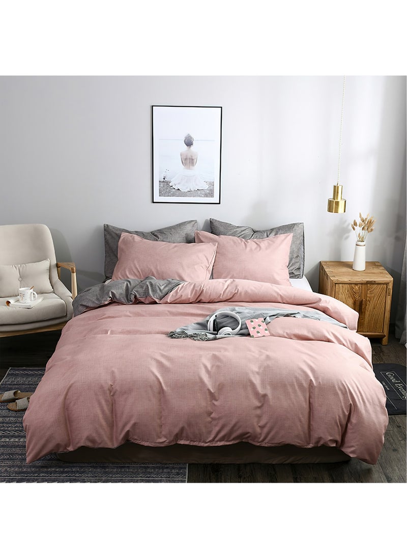 LEFAFA Cotton Duvet Cover Set, 100% Washed Microfiber, Soft and Breathable 3 Pieces, 1 Duvet Cover 200x230cm with Zipper Closure and 2 Pillow Shams, Comforter Not Included  - Image 1