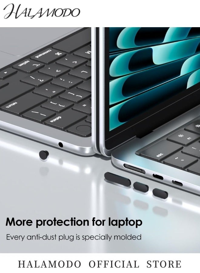 ماركة غير محددة مجموعة من 5 قطع من سدادة الحماية من الغبار لجهاز Apple MacBook Pro، سدادة حماية من الأوساخ من السيليكون الناعم لأجهزة الكمبيوتر المحمولة، ملحقات الكمبيوتر (13 بوصة/15 بوصة)  - Image 4