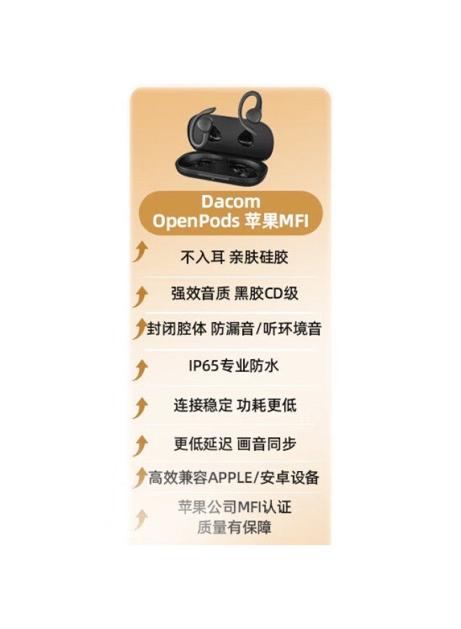 Dacom Openpods [Apple Mfi Certified, Compatible With Huawei] Open-Ear Bluetooth Headphones For Sports And Running, Non-In Wireless Bone Conduction Concept, Compatible With Huawei - Image 2