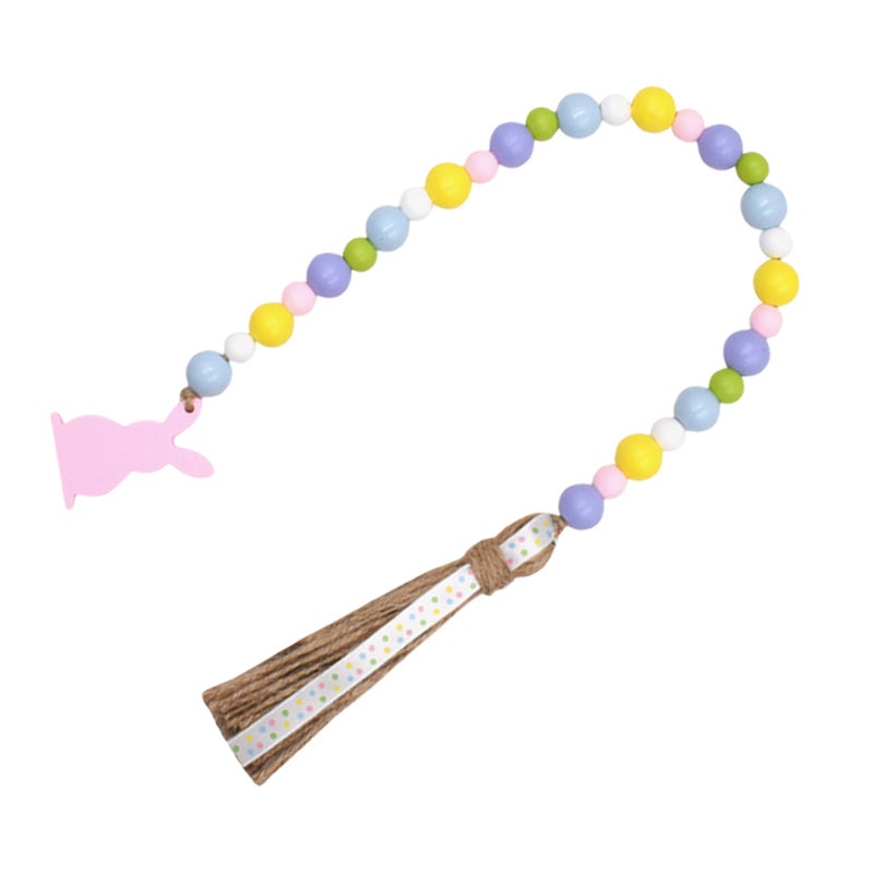 2pcs Wood Bead Garland with Tassel Rustic Farmhouse Beads Garland Wall Hanging Beads Garland - Image 4