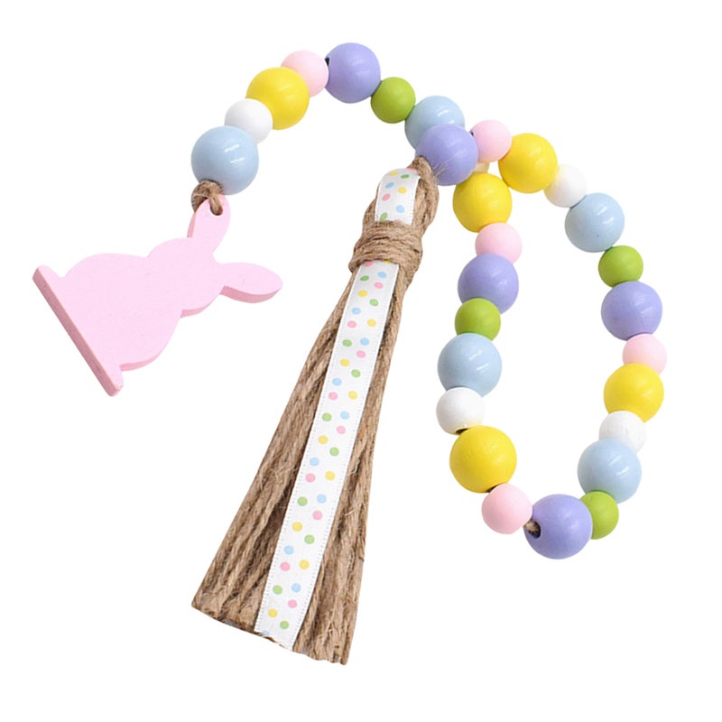 2pcs Wood Bead Garland with Tassel Rustic Farmhouse Beads Garland Wall Hanging Beads Garland - Image 3
