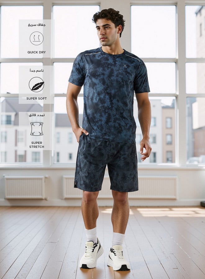 آكتف شورت بطبعات شاملة وخصر مطاطي - Image 2