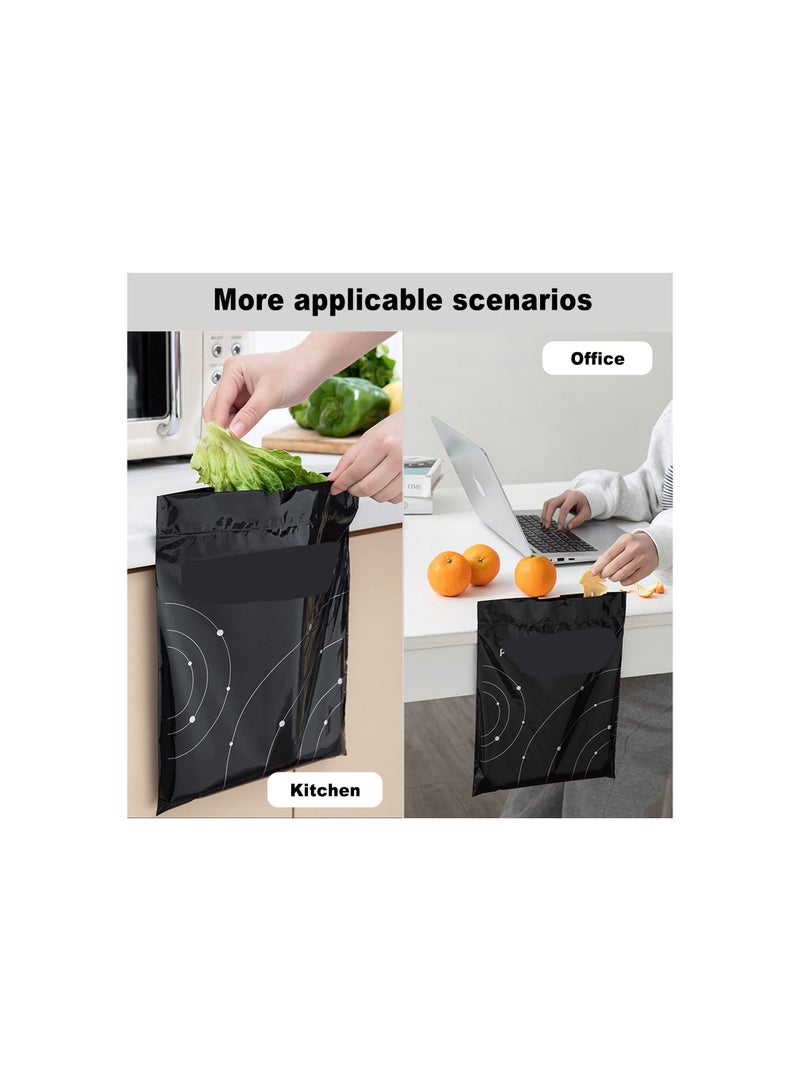 SYOSI Trash Bags for Cars, Vomit Bags Pack, Portable Drawstring, Paste Dual-Use Self Adhesive Cleaning Bags, Easy Stick on and Hanging, for Cars Kitchens Bedrooms Travel Office, Disposable (40 Pieces) - Image 2