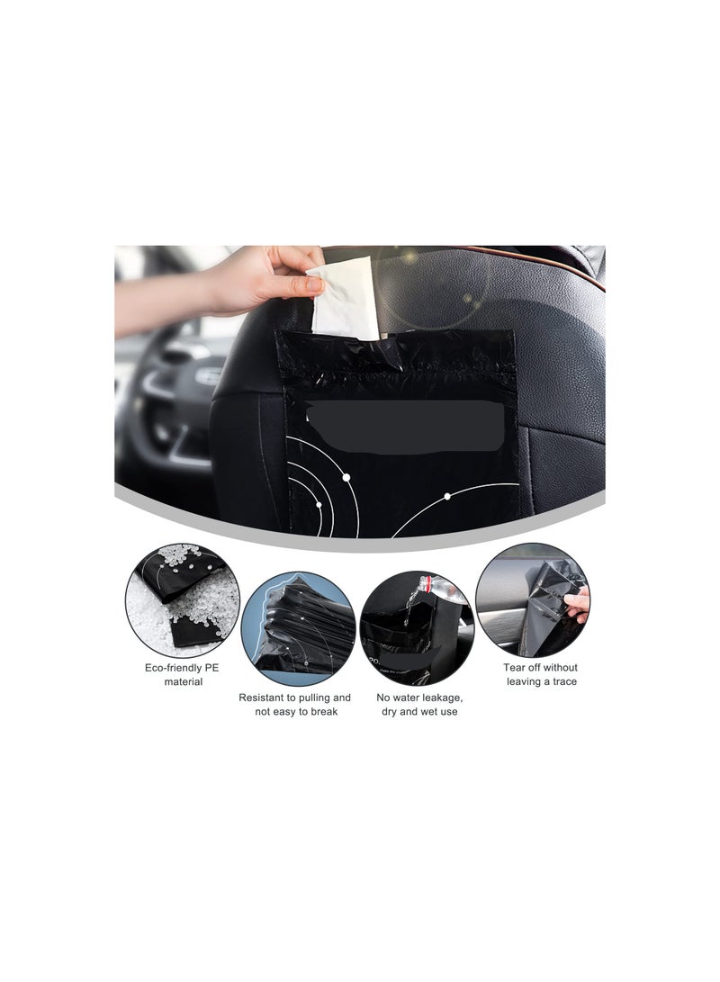 SYOSI Trash Bags for Cars, Vomit Bags Pack, Portable Drawstring, Paste Dual-Use Self Adhesive Cleaning Bags, Easy Stick on and Hanging, for Cars Kitchens Bedrooms Travel Office, Disposable (40 Pieces) - Image 3