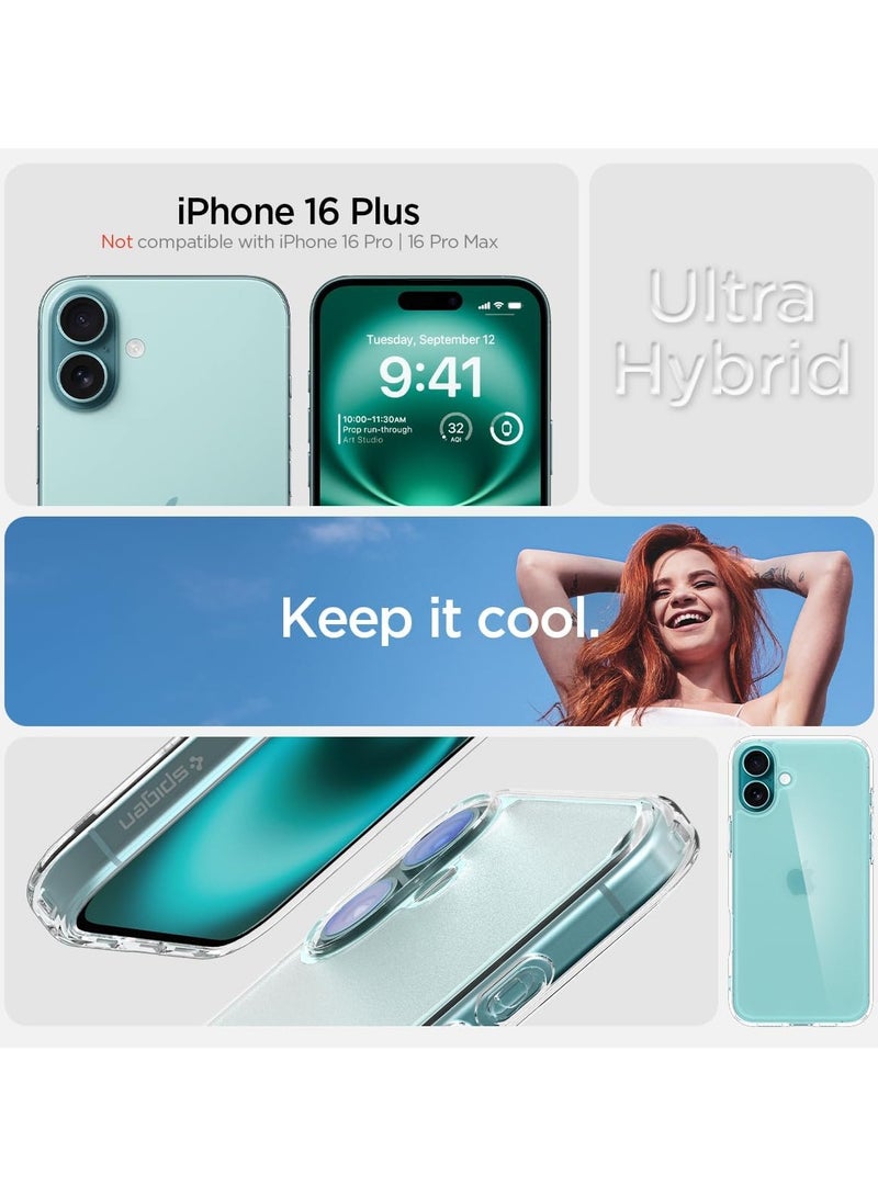 Spigen Ultra Hybrid iPhone 16 Plus Case Cover (2024) - Frost Clear - Image 2