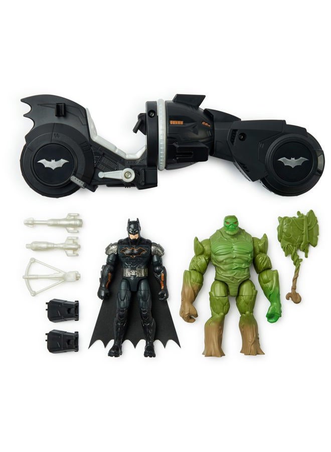 DC Comics , Batman and Swamp Thing Armory Attack Batcycle Set, Exclusive Armored Batman and Swamp Thing Action Figure with Accessories, Kids Toys for Boys and Girls Ages 4 and Up - Image 4