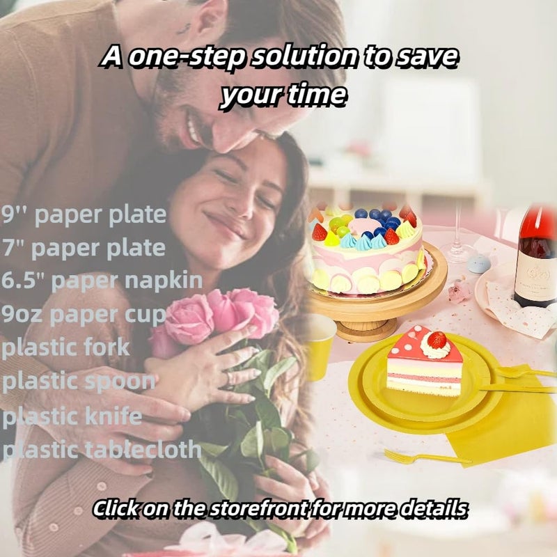 Ottin Solid Yellow Paper Dinner Napkins 6.5'' Disposable Luncheon Napkins 50 Count for Birthday Wedding Party Everyday Lunch Dinner Event - Image 4