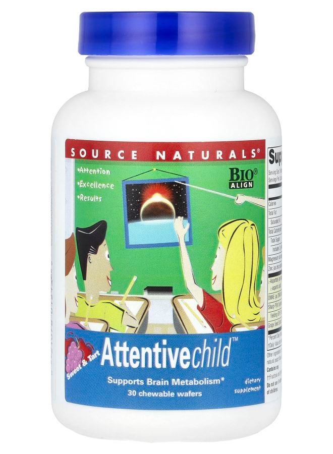 Source Naturals Attentive Child™ Sweet & Tart 30 Chewable Wafers