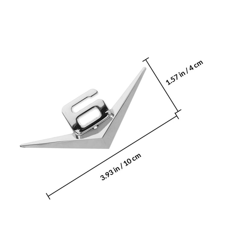2Pcs Silver 3D Metal Engine Capacity Badge Emblem Set For Car Trunk Exterior Decoration - Image 3