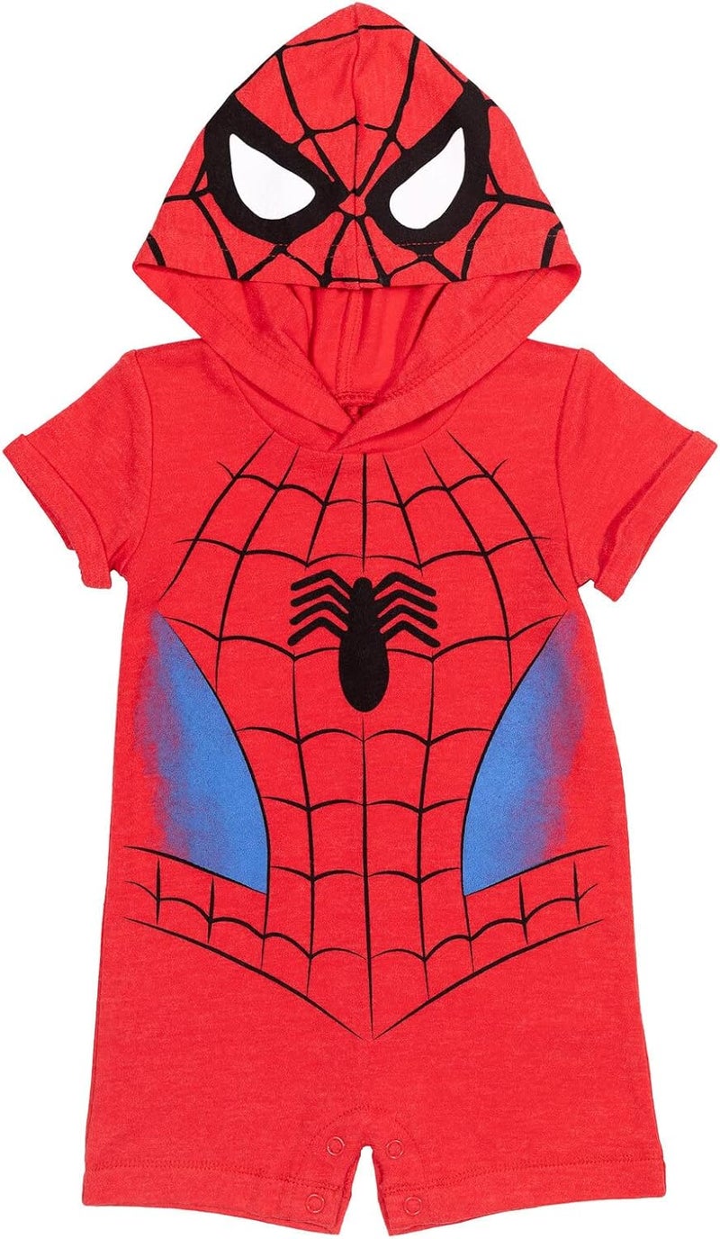 Marvel baby-boys Marvel Avengers Spider-man Captain America Hulk Miles Morales Cosplay Romper Newborn to Toddler one_piece_outfit - Image 1