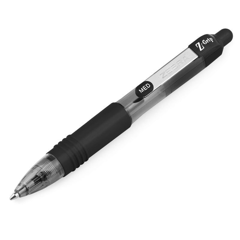 Zebra Z-Grip Smooth Mini Retractable Ballpoint Pens - 1.0mm - Black - Pack of 12 - Image 2