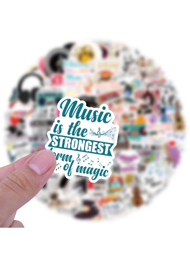 100Pcs Music Stickers Waterproof Vinyl Music Scrapbook Sticker Decal for Water Bottle Laptop Skateboard Guitar Scrapbooking Helmet Car Luggage - Image 5