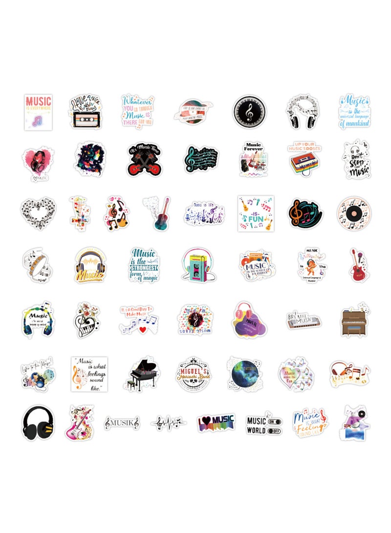 100Pcs Music Stickers Waterproof Vinyl Music Scrapbook Sticker Decal for Water Bottle Laptop Skateboard Guitar Scrapbooking Helmet Car Luggage - Image 4