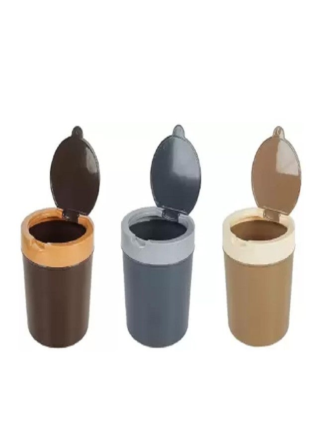 Tekzie Multi-Use Mini Trash Dustbin for Study Table, Washroom, Bedroom, Office & Dressing Room (Pack of 1, Random Color) - Image 3