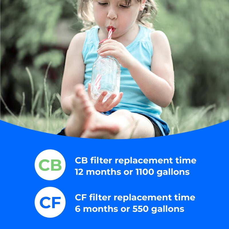 Waterdrop G3-2CFCB Filter, Replacement for Waterdrop G3-W & G3P600 & G3P800 Reverse Osmosis System, Pack of 2 G3-N1CF Filters and 1 G3-N3CB Filter, 1-Year Combo - Image 5