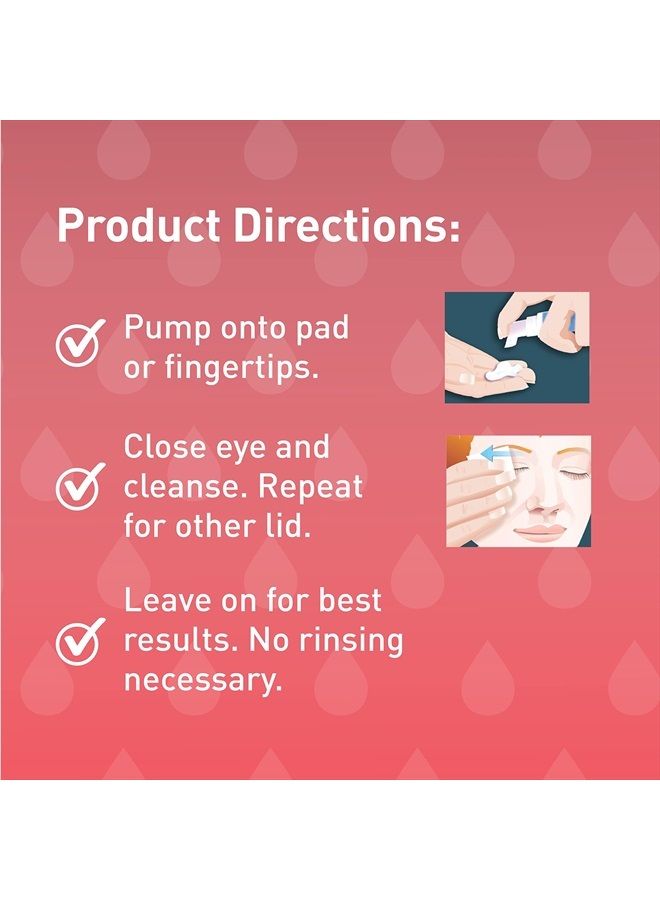 OCuSOFT Lid Scrub PLUS Platinum Extra Strength Foaming Eyelid Cleanser - Leave-On Eyelid & Eyelash Cleanser with Phytosphingosine to Remove Oil, Dirt & Makeup -1.68 fl oz - Image 5