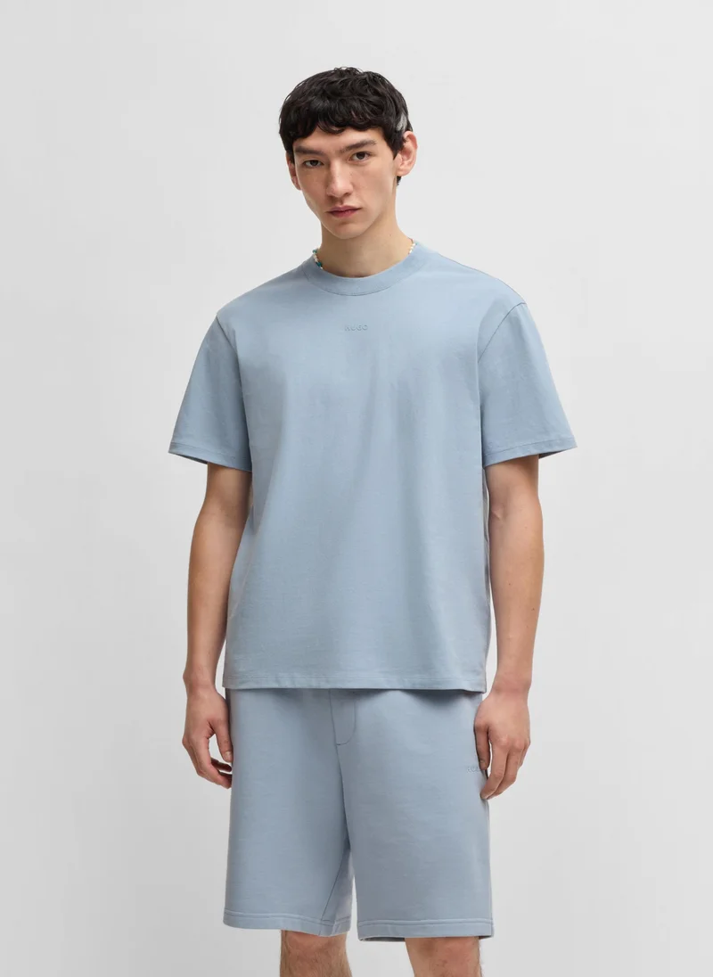 HUGO Relaxed-fit T-shirt in cotton with logo print