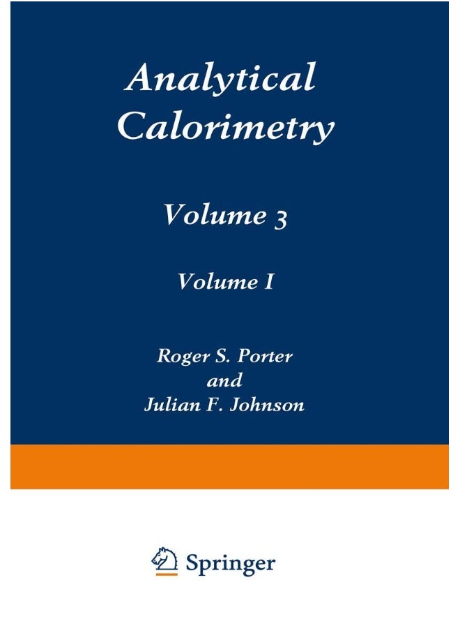 Analytical Calorimetry: Volume 3 