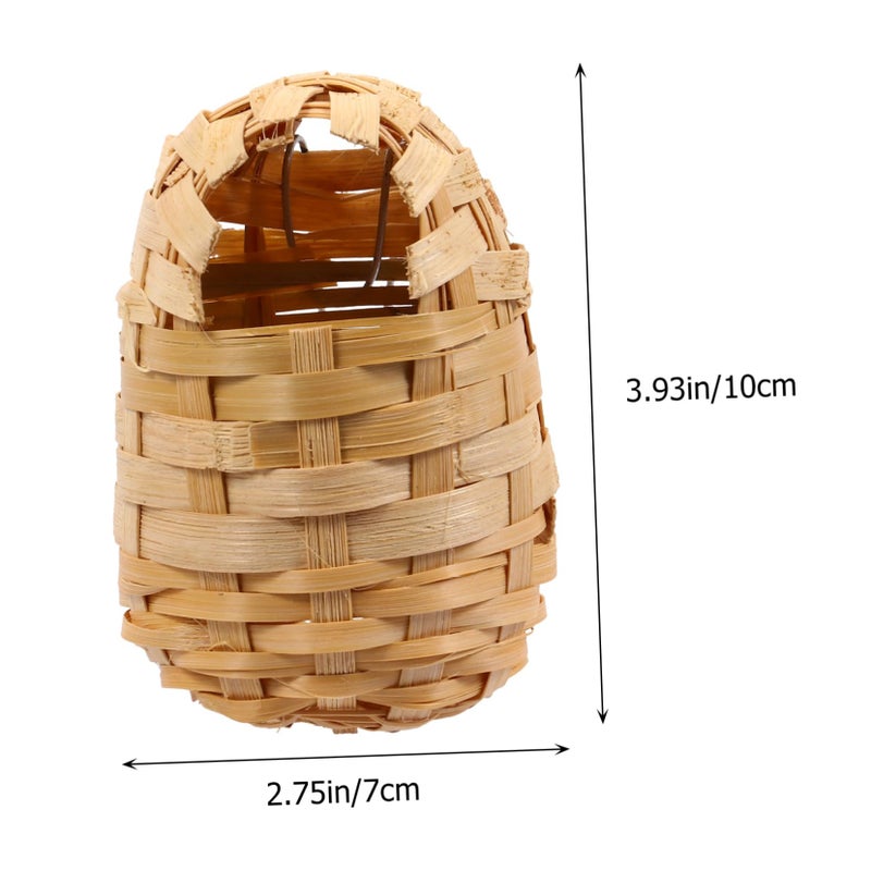 6Pcs Handwoven Bird Nest with Hooks Rustic Outdoor Bird House Garden Porch Decoration Wind Rain Resistant - Image 3