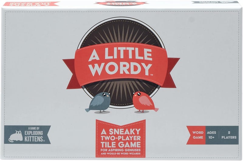 Exploding Kittens A Little Wordy 2 Players - Ages 10+ - 15 Minutes to Play - Letter Tile Word Game - Couples Game, Date Night Game, Adult and Teen Board Game - Image 1