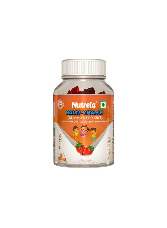 Nutrela Kids Multivitamin Gummies | Strawberry Flavour | Supports Immunity, Bone Health & Energy | 30 Gummies | For Age 5+ | No Gelatin, No Artificial Colors. - Image 1