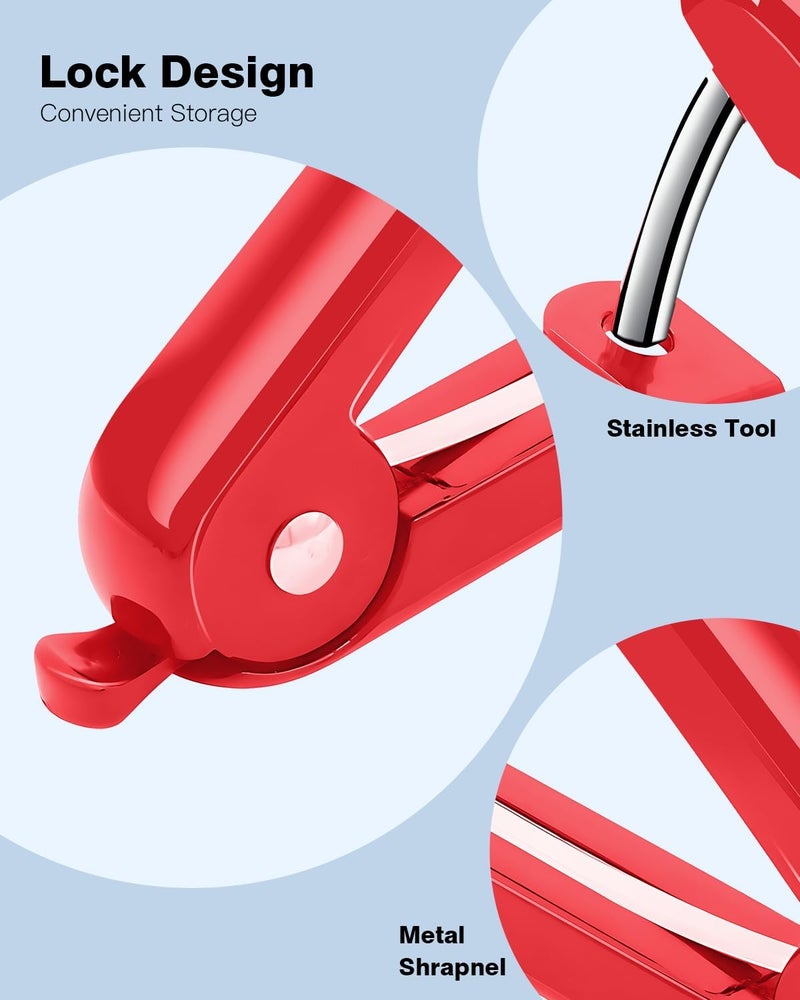 Dumsud Cherry Pitter, Olive Pit Remover Tool Cherries Corer Pitter with Hand-held Push, Olives Seed Corer with lock design, Durable Remove Cherries Pit corer for Cherry Jam -Red - Image 3