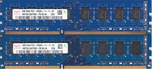 SK Hynix 2x4GB (8GB Total) HYNIX HMT451U6AFR8C-PB 4GB PC3-12800U Desktop Memory - Image 3
