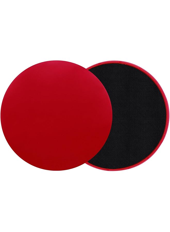 Oasisgalore 2 Pack Red Strength Training Sliders For Home Pilates Fitness Equipment Workout Cycling Gym Equipment  - Image 1