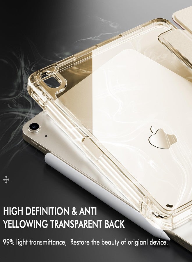 إنفيلاند جراب INFILAND متوافق مع iPad Air مقاس 11 بوصة M2 2024 / M3 2025، جراب iPad Air من الجيل السابع/السادس/الخامس/الرابع مقاس 10.9 بوصة مع ظهر شفاف مقاوم للصدمات وحامل قلم (بتصميم ستارلايت). - Image 3