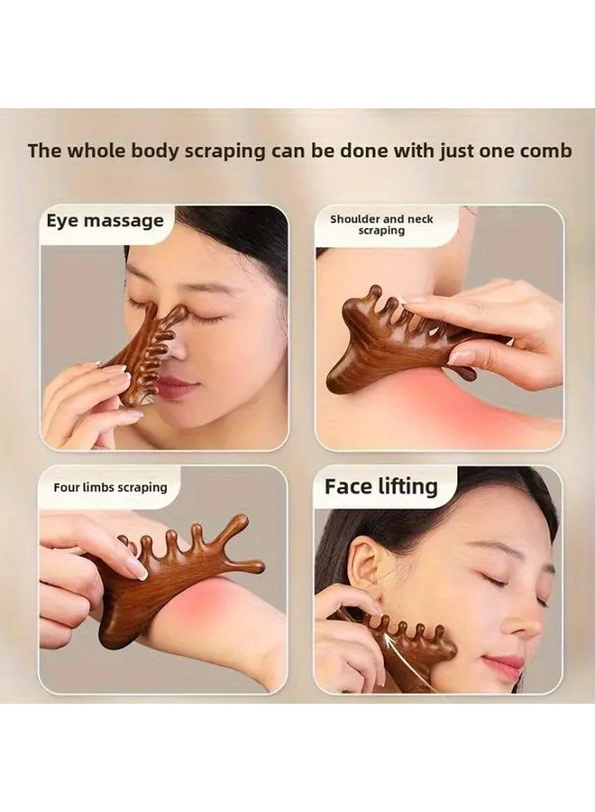 Multifunctional 4 In 1 Massage Comb For Scalp Eye Facial Acupressure Stress Relief - Image 3
