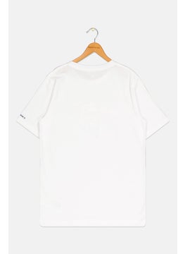 CONVERSE Kids Boy Sportswear Short Sleeve Outdoor T-Shirt, White  - Image 2