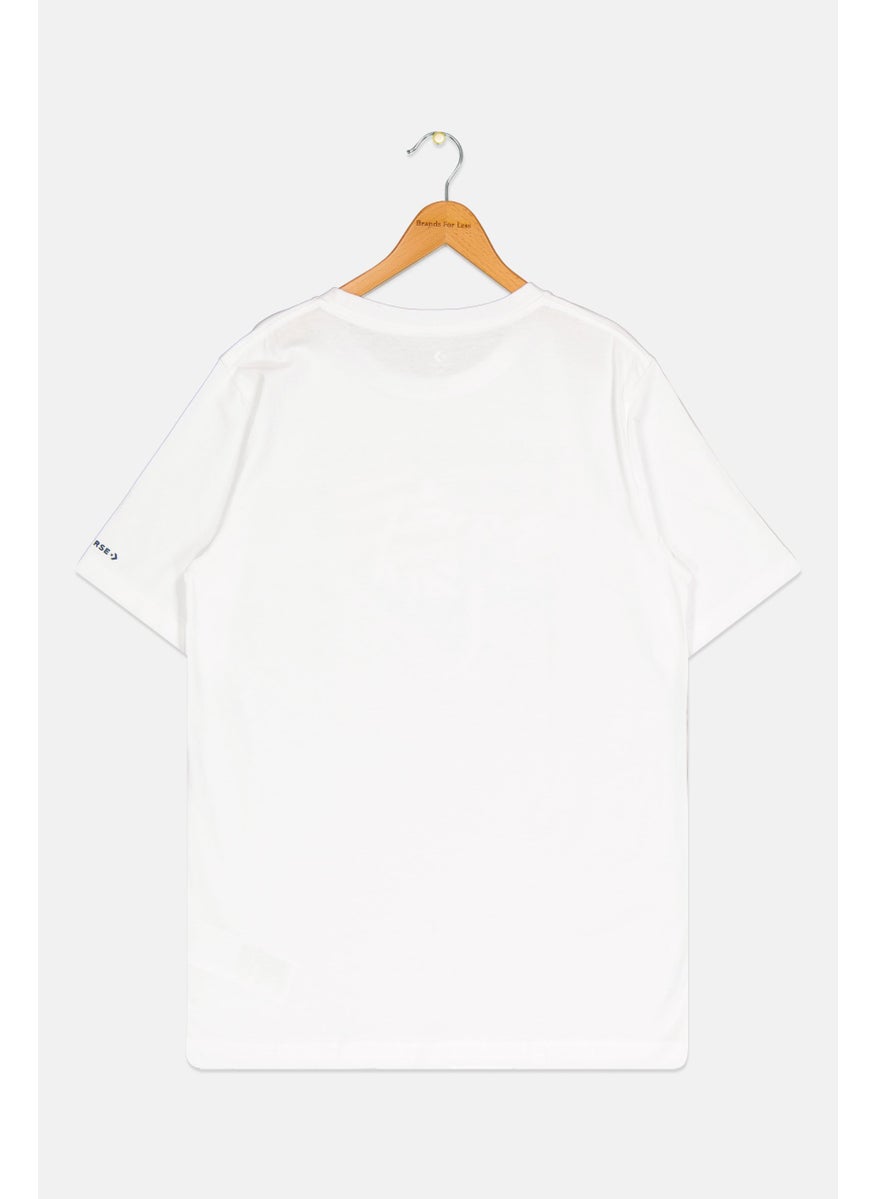 CONVERSE - Kids Boy Sportswear Short Sleeve Outdoor T-Shirt, White - Image 1