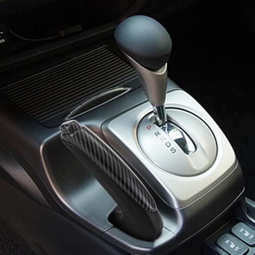 A.I.FORCE Emergency Brake Parking Handle Cover, 47115-SNA-A82ZA Car Handle Grip and Knob Set, Carbon Fiber Color Car Handbrake Cover Fits for Honda Civic 2006-2011 - Image 2