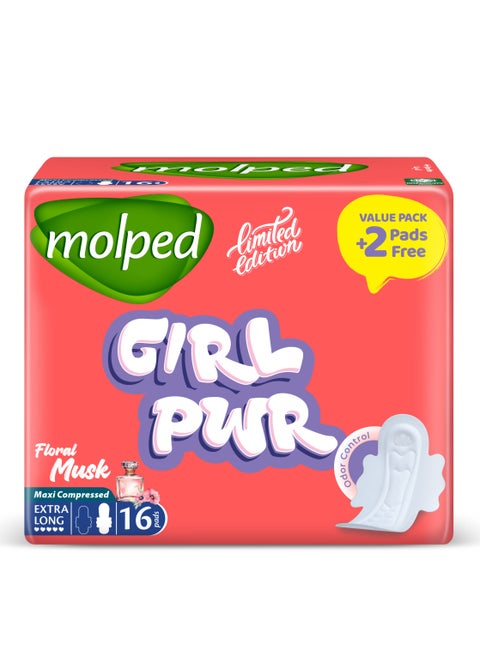 Floral Musk value pack extra long 16+2 free pads