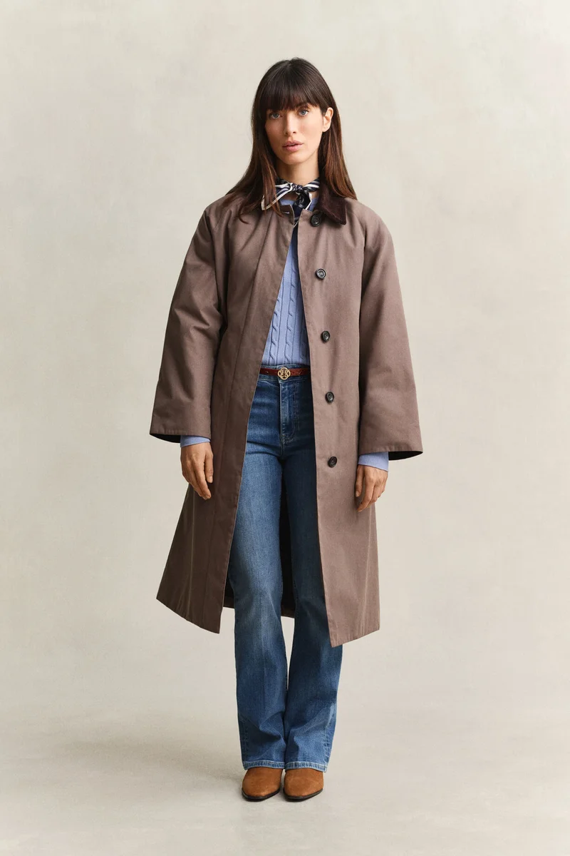 Gant  Stretch Cotton Cable C-Neck for Women | Best Price UAE
