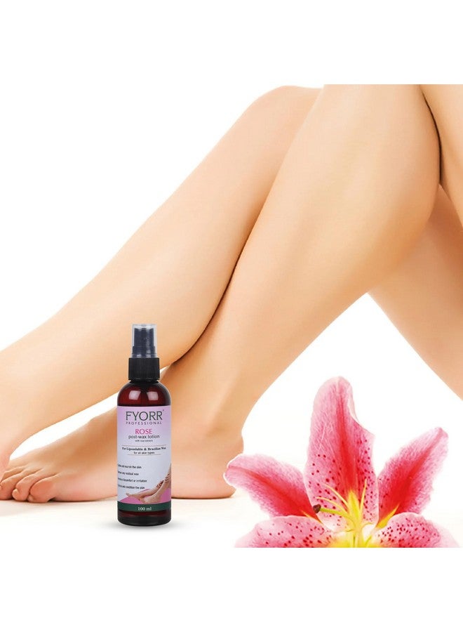 FYORR Post Wax Lotion For Reduce Irritation/Sooth Skin After Wax | Eliminate Wax Residues | Even/Moisturized/Bacteria Free/Soothing Skin After Waxing Wax Oil (Rose) - Image 2