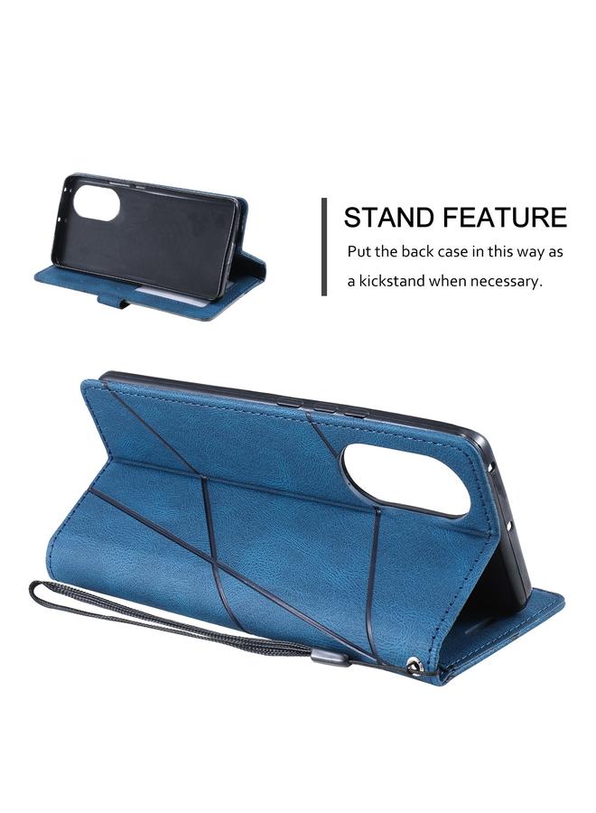 اس-توب جراب لهاتف OPPO A78 5G جراب هاتف جلدي متشابك بملمس الجلد - Image 5