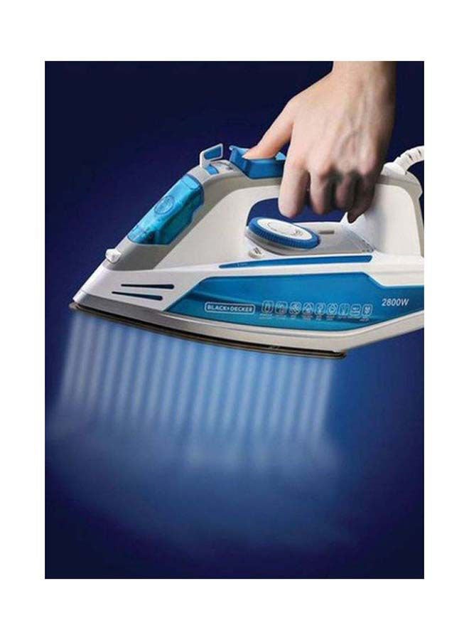 BLACK+DECKER Steam Iron 330 ml 2800 W X2800-B5 Blue/White/Grey - Image 5