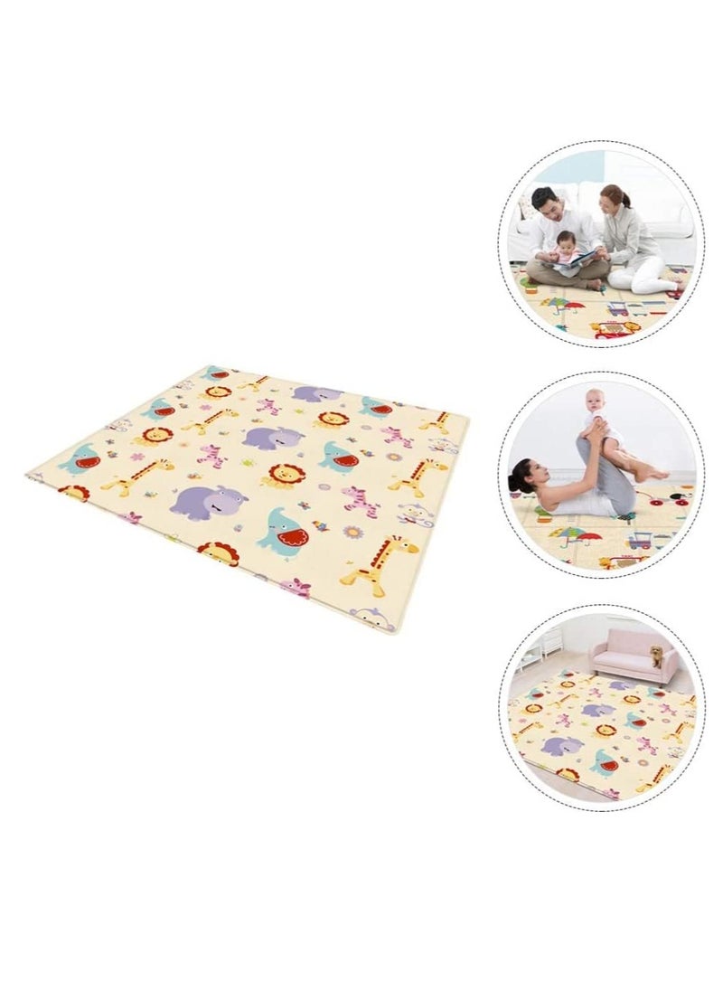 MUMS PLANET Super Soft Baby Play and Crawling Mat - Attractive Educational Designs, Waterproof, Easy to Clean, Perfect Protection for Infants and Toddlers for Healthy and Fun Growth _ With Attractive Educational Designs and Graphics (such as Numbers, Letters, Animals, or Nature Scenes), for Extra Variety and Fun _ Insulated to Protect Your Baby from Cold or Heat Floor _ Baby Play Mat _ Infant Crawling Mat-Carpet for children  - Image 1