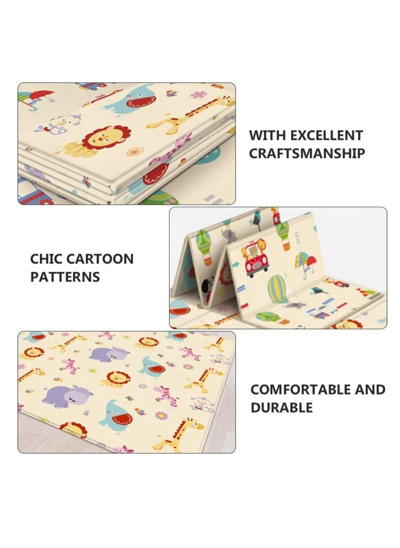 MUMS PLANET Super Soft Baby Play and Crawling Mat - Attractive Educational Designs, Waterproof, Easy to Clean, Perfect Protection for Infants and Toddlers for Healthy and Fun Growth _ With Attractive Educational Designs and Graphics (such as Numbers, Letters, Animals, or Nature Scenes), for Extra Variety and Fun _ Insulated to Protect Your Baby from Cold or Heat Floor _ Baby Play Mat _ Infant Crawling Mat-Carpet for children  - Image 2